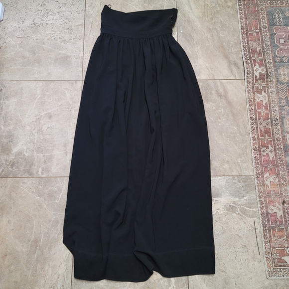 Proenza Schouler Matte Double Crepe Strapless Dress Long Maxi Black Formal - Picture 5 of 10